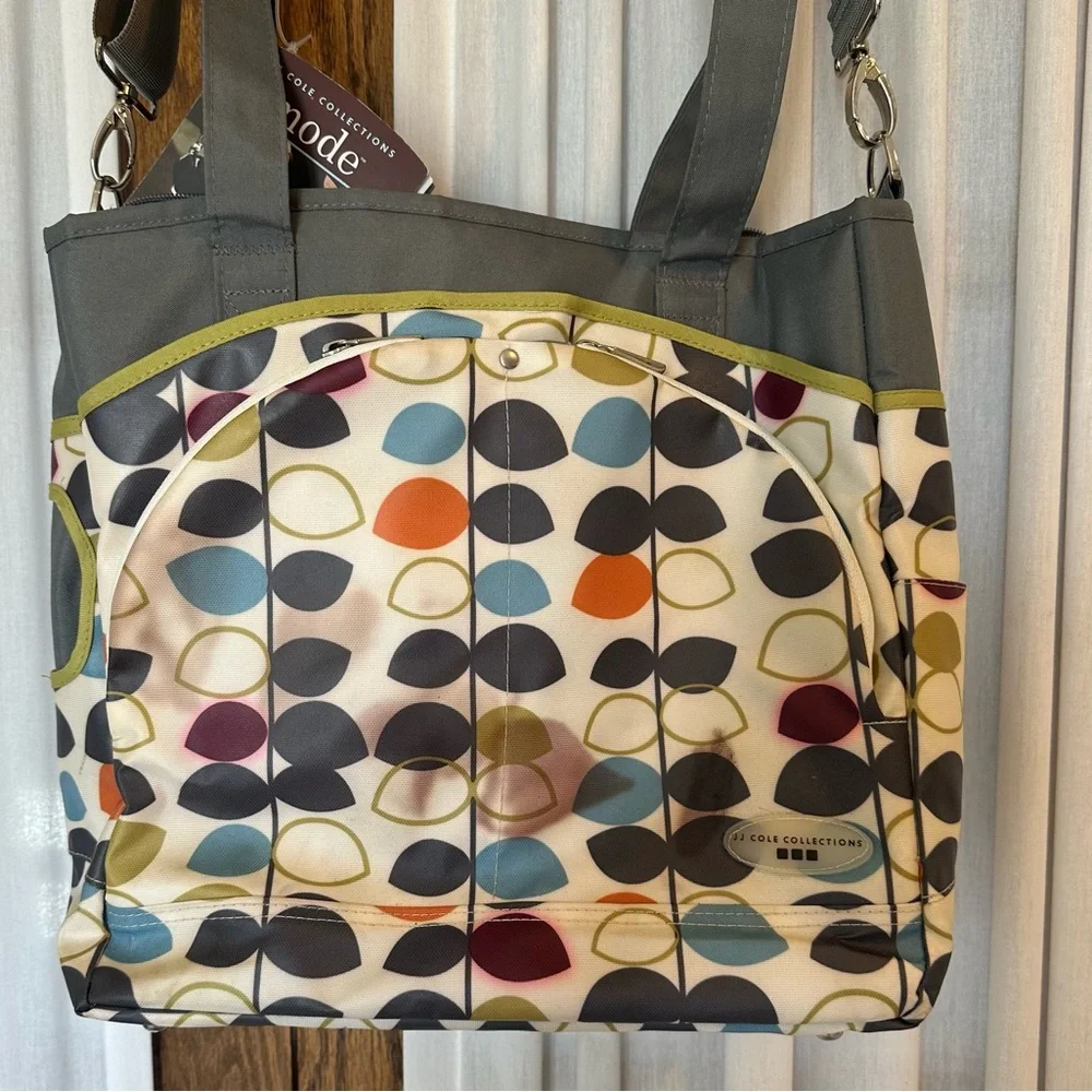JJ Cole Collections Mode Mixed Leaf Diaper Tote Bag